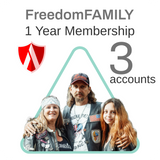 FreedomFAMILY Membership - Monthly, Semiannual or Annual Billing (includes 3 accounts - add more for $3 per month per additional account)
