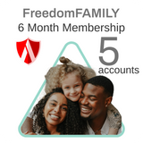 FreedomFAMILY Membership - Monthly, Semiannual or Annual Billing (includes 3 accounts - add more for $3 per month per additional account)