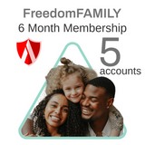 FreedomFAMILY Membership - Semiannual or Annual Billing (includes 3 accounts - add more for $3 per month per additional account)