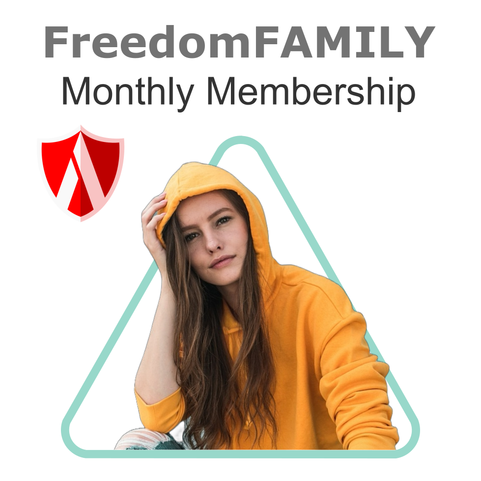 FreedomFAMILY Membership - Monthly, Semiannual or Annual Billing (includes 3 accounts - add more for $3 per month per additional account)